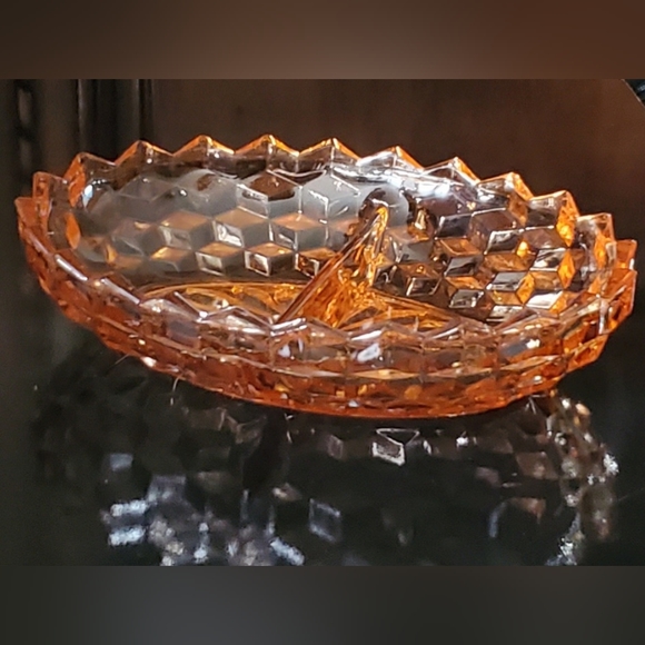 Vntg "Whitehall Peach" 2-Part 10" Oval Dish by Colony - Picture 14 of 16